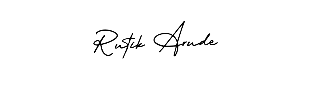 Best and Professional Signature Style for Rutik Arude. AmerikaSignatureDemo-Regular Best Signature Style Collection. Rutik Arude signature style 3 images and pictures png