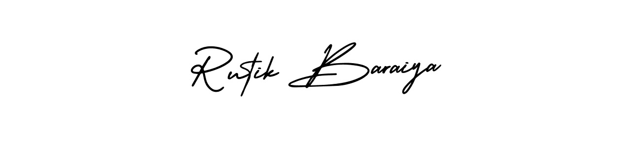 Make a beautiful signature design for name Rutik Baraiya. Use this online signature maker to create a handwritten signature for free. Rutik Baraiya signature style 3 images and pictures png