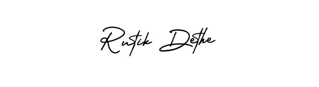 How to Draw Rutik Dethe signature style? AmerikaSignatureDemo-Regular is a latest design signature styles for name Rutik Dethe. Rutik Dethe signature style 3 images and pictures png