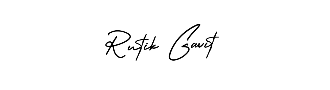 This is the best signature style for the Rutik Gavit name. Also you like these signature font (AmerikaSignatureDemo-Regular). Mix name signature. Rutik Gavit signature style 3 images and pictures png