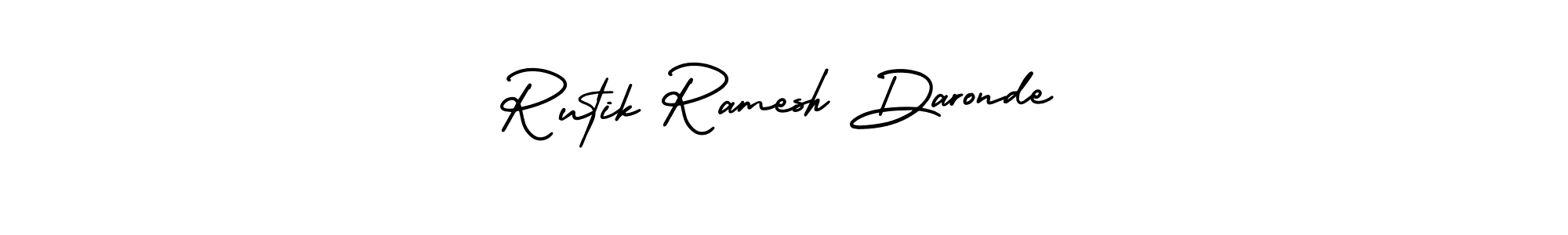 This is the best signature style for the Rutik Ramesh Daronde name. Also you like these signature font (AmerikaSignatureDemo-Regular). Mix name signature. Rutik Ramesh Daronde signature style 3 images and pictures png