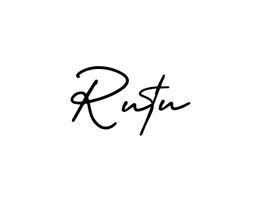 Design your own signature with our free online signature maker. With this signature software, you can create a handwritten (AmerikaSignatureDemo-Regular) signature for name Rutu. Rutu signature style 3 images and pictures png