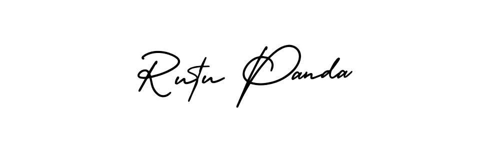 The best way (AmerikaSignatureDemo-Regular) to make a short signature is to pick only two or three words in your name. The name Rutu Panda include a total of six letters. For converting this name. Rutu Panda signature style 3 images and pictures png