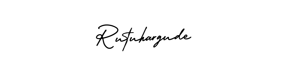 Design your own signature with our free online signature maker. With this signature software, you can create a handwritten (AmerikaSignatureDemo-Regular) signature for name Rutuhargude. Rutuhargude signature style 3 images and pictures png