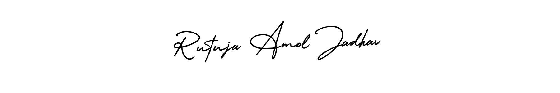 How to Draw Rutuja Amol Jadhav signature style? AmerikaSignatureDemo-Regular is a latest design signature styles for name Rutuja Amol Jadhav. Rutuja Amol Jadhav signature style 3 images and pictures png