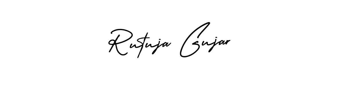How to Draw Rutuja Gujar signature style? AmerikaSignatureDemo-Regular is a latest design signature styles for name Rutuja Gujar. Rutuja Gujar signature style 3 images and pictures png
