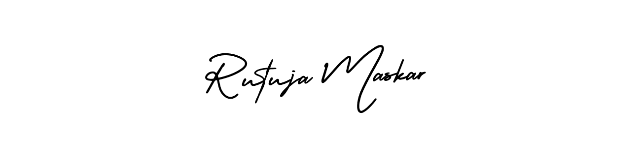 You can use this online signature creator to create a handwritten signature for the name Rutuja Maskar. This is the best online autograph maker. Rutuja Maskar signature style 3 images and pictures png