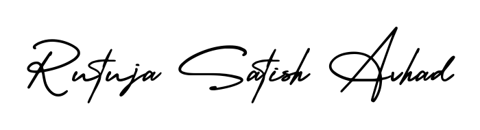 Transform the name Rutuja Satish Avhad into a signature masterpiece using AmerikaSignatureDemo-Regular font. Ideal for photographers, artists, and creators looking for watermarks. Rutuja Satish Avhad signature style 3 images and pictures png