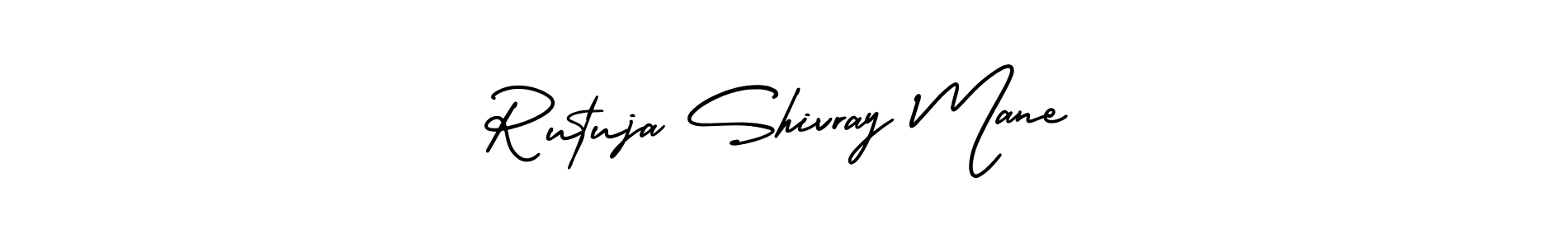 Design your own signature with our free online signature maker. With this signature software, you can create a handwritten (AmerikaSignatureDemo-Regular) signature for name Rutuja Shivray Mane. Rutuja Shivray Mane signature style 3 images and pictures png