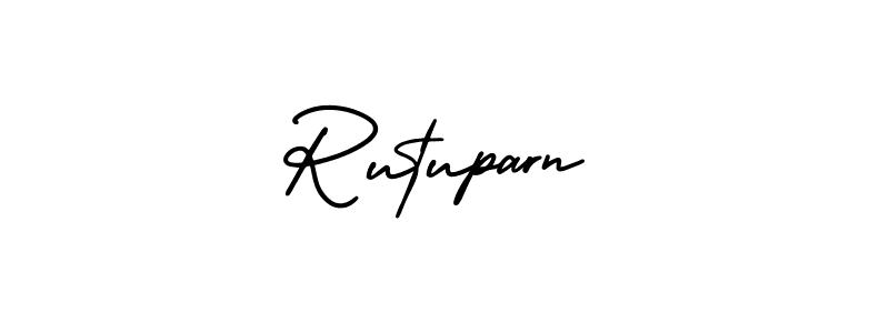 if you are searching for the best signature style for your name Rutuparn. so please give up your signature search. here we have designed multiple signature styles  using AmerikaSignatureDemo-Regular. Rutuparn signature style 3 images and pictures png