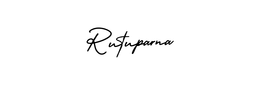 Rutuparna stylish signature style. Best Handwritten Sign (AmerikaSignatureDemo-Regular) for my name. Handwritten Signature Collection Ideas for my name Rutuparna. Rutuparna signature style 3 images and pictures png