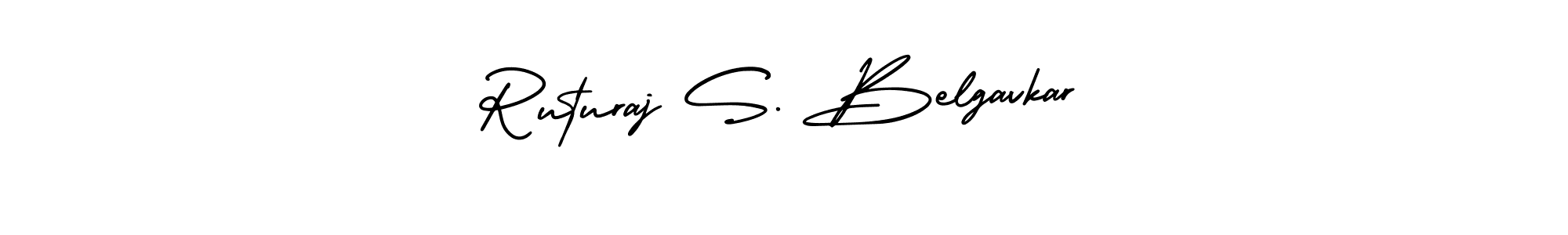 The best way (AmerikaSignatureDemo-Regular) to make a short signature is to pick only two or three words in your name. The name Ruturaj S. Belgavkar include a total of six letters. For converting this name. Ruturaj S. Belgavkar signature style 3 images and pictures png