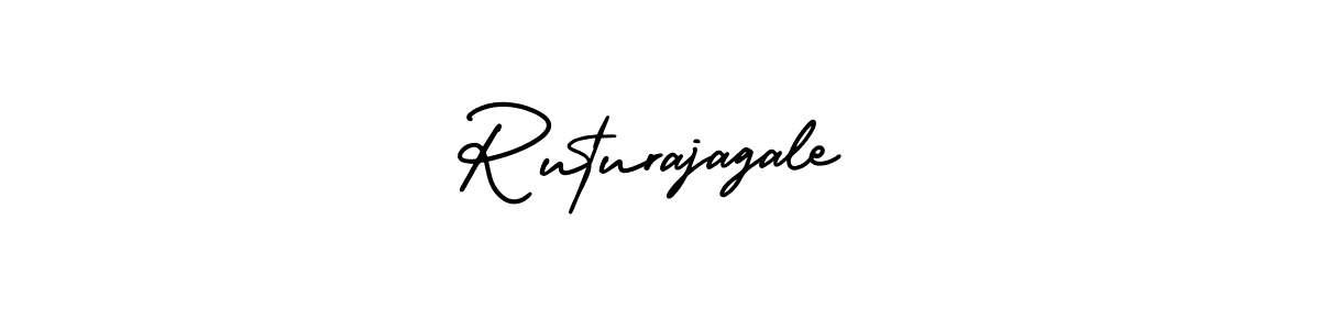 The best way (AmerikaSignatureDemo-Regular) to make a short signature is to pick only two or three words in your name. The name Ruturajagale include a total of six letters. For converting this name. Ruturajagale signature style 3 images and pictures png