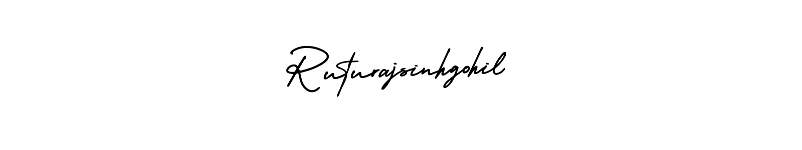 The best way (AmerikaSignatureDemo-Regular) to make a short signature is to pick only two or three words in your name. The name Ruturajsinhgohil include a total of six letters. For converting this name. Ruturajsinhgohil signature style 3 images and pictures png