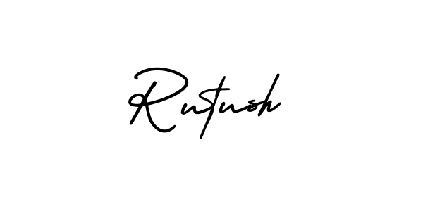 How to Draw Rutush signature style? AmerikaSignatureDemo-Regular is a latest design signature styles for name Rutush. Rutush signature style 3 images and pictures png