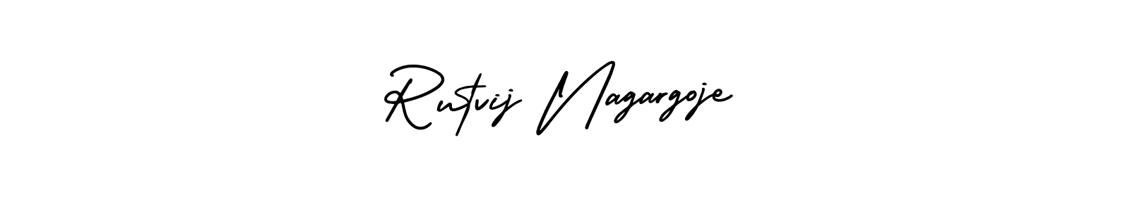 It looks lik you need a new signature style for name Rutvij Nagargoje. Design unique handwritten (AmerikaSignatureDemo-Regular) signature with our free signature maker in just a few clicks. Rutvij Nagargoje signature style 3 images and pictures png