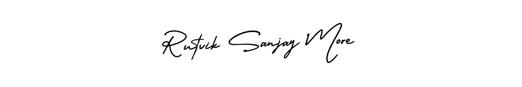 Use a signature maker to create a handwritten signature online. With this signature software, you can design (AmerikaSignatureDemo-Regular) your own signature for name Rutvik Sanjay More. Rutvik Sanjay More signature style 3 images and pictures png