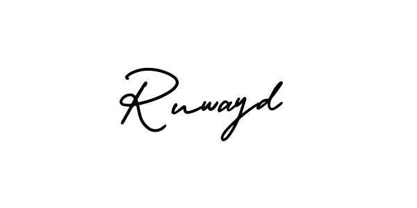 You can use this online signature creator to create a handwritten signature for the name Ruwayd. This is the best online autograph maker. Ruwayd signature style 3 images and pictures png