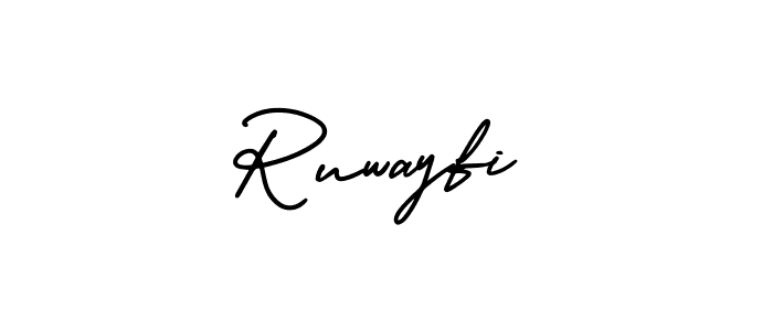 How to Draw Ruwayfi signature style? AmerikaSignatureDemo-Regular is a latest design signature styles for name Ruwayfi. Ruwayfi signature style 3 images and pictures png