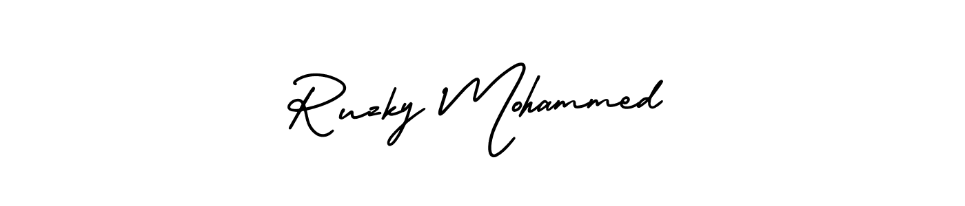 Also we have Ruzky Mohammed name is the best signature style. Create professional handwritten signature collection using AmerikaSignatureDemo-Regular autograph style. Ruzky Mohammed signature style 3 images and pictures png