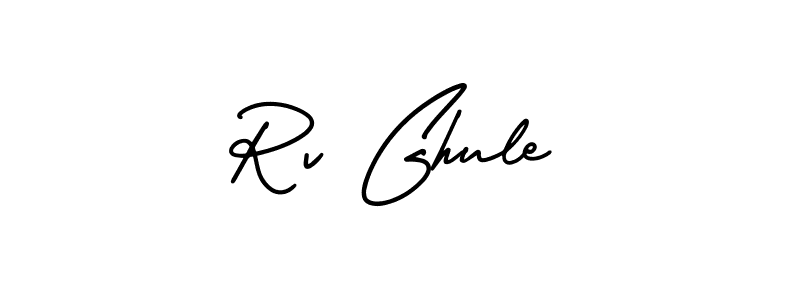 Rv Ghule stylish signature style. Best Handwritten Sign (AmerikaSignatureDemo-Regular) for my name. Handwritten Signature Collection Ideas for my name Rv Ghule. Rv Ghule signature style 3 images and pictures png