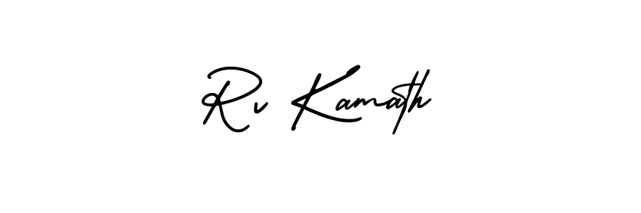 Also You can easily find your signature by using the search form. We will create Rv Kamath name handwritten signature images for you free of cost using AmerikaSignatureDemo-Regular sign style. Rv Kamath signature style 3 images and pictures png