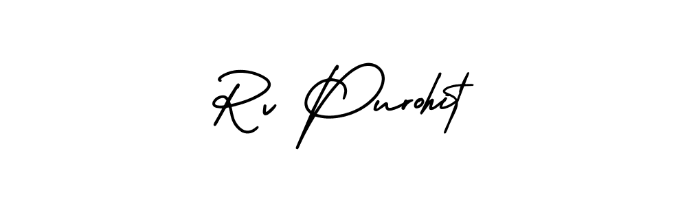 Use a signature maker to create a handwritten signature online. With this signature software, you can design (AmerikaSignatureDemo-Regular) your own signature for name Rv Purohit. Rv Purohit signature style 3 images and pictures png