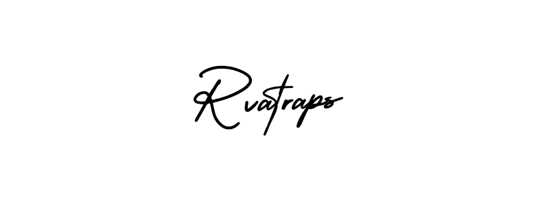 How to make Rvatraps name signature. Use AmerikaSignatureDemo-Regular style for creating short signs online. This is the latest handwritten sign. Rvatraps signature style 3 images and pictures png