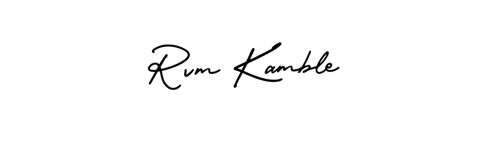 How to Draw Rvm Kamble signature style? AmerikaSignatureDemo-Regular is a latest design signature styles for name Rvm Kamble. Rvm Kamble signature style 3 images and pictures png