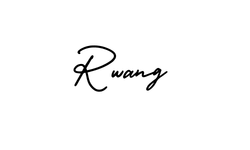 How to Draw Rwang signature style? AmerikaSignatureDemo-Regular is a latest design signature styles for name Rwang. Rwang signature style 3 images and pictures png