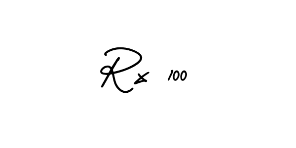 How to make Rx 100 name signature. Use AmerikaSignatureDemo-Regular style for creating short signs online. This is the latest handwritten sign. Rx 100 signature style 3 images and pictures png