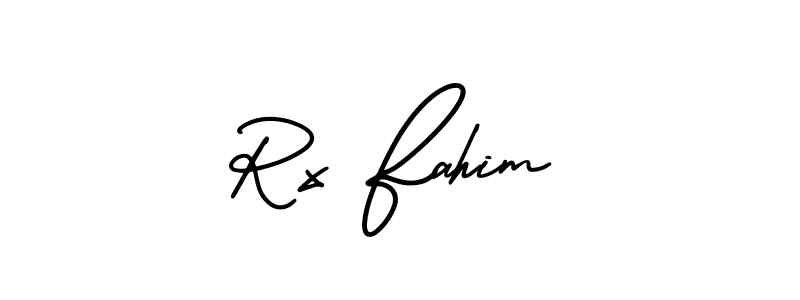 It looks lik you need a new signature style for name Rx Fahim. Design unique handwritten (AmerikaSignatureDemo-Regular) signature with our free signature maker in just a few clicks. Rx Fahim signature style 3 images and pictures png