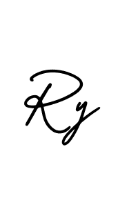 Ry stylish signature style. Best Handwritten Sign (AmerikaSignatureDemo-Regular) for my name. Handwritten Signature Collection Ideas for my name Ry. Ry signature style 3 images and pictures png