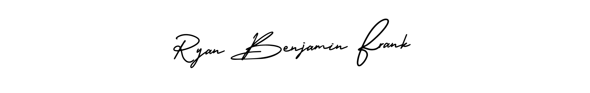 Ryan Benjamin Frank stylish signature style. Best Handwritten Sign (AmerikaSignatureDemo-Regular) for my name. Handwritten Signature Collection Ideas for my name Ryan Benjamin Frank. Ryan Benjamin Frank signature style 3 images and pictures png