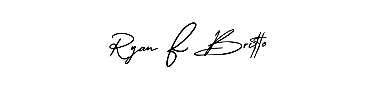 Use a signature maker to create a handwritten signature online. With this signature software, you can design (AmerikaSignatureDemo-Regular) your own signature for name Ryan F Britto. Ryan F Britto signature style 3 images and pictures png