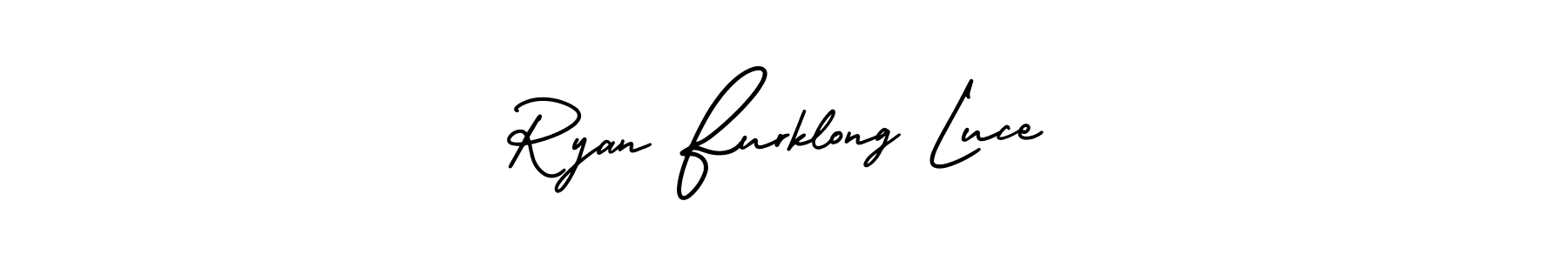 if you are searching for the best signature style for your name Ryan Furklong Luce. so please give up your signature search. here we have designed multiple signature styles  using AmerikaSignatureDemo-Regular. Ryan Furklong Luce signature style 3 images and pictures png