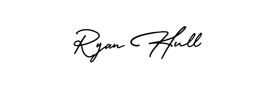 This is the best signature style for the Ryan Hull name. Also you like these signature font (AmerikaSignatureDemo-Regular). Mix name signature. Ryan Hull signature style 3 images and pictures png