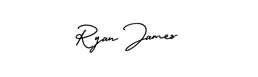 Similarly AmerikaSignatureDemo-Regular is the best handwritten signature design. Signature creator online .You can use it as an online autograph creator for name Ryan James. Ryan James signature style 3 images and pictures png