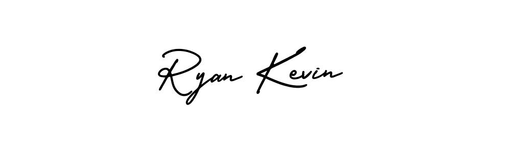 You should practise on your own different ways (AmerikaSignatureDemo-Regular) to write your name (Ryan Kevin) in signature. don't let someone else do it for you. Ryan Kevin signature style 3 images and pictures png