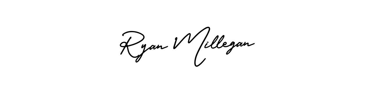 This is the best signature style for the Ryan Millegan name. Also you like these signature font (AmerikaSignatureDemo-Regular). Mix name signature. Ryan Millegan signature style 3 images and pictures png