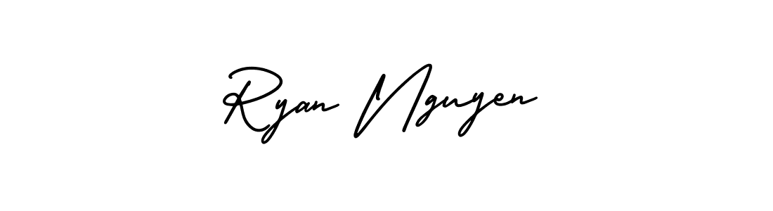 Use a signature maker to create a handwritten signature online. With this signature software, you can design (AmerikaSignatureDemo-Regular) your own signature for name Ryan Nguyen. Ryan Nguyen signature style 3 images and pictures png
