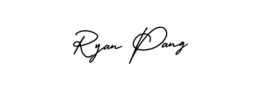 It looks lik you need a new signature style for name Ryan Pang. Design unique handwritten (AmerikaSignatureDemo-Regular) signature with our free signature maker in just a few clicks. Ryan Pang signature style 3 images and pictures png