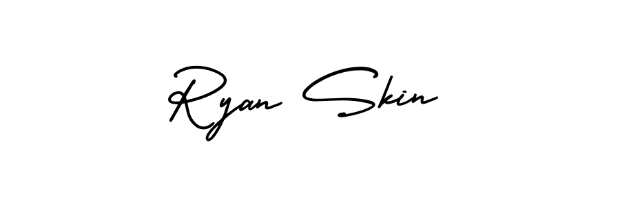 Use a signature maker to create a handwritten signature online. With this signature software, you can design (AmerikaSignatureDemo-Regular) your own signature for name Ryan Skin. Ryan Skin signature style 3 images and pictures png