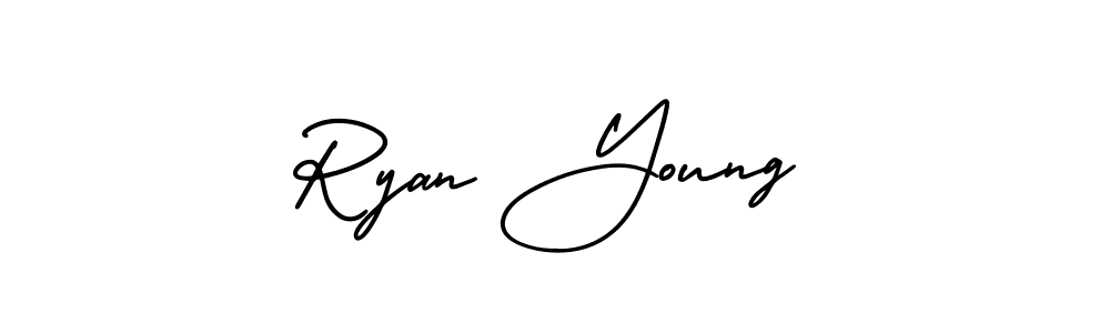 How to make Ryan Young name signature. Use AmerikaSignatureDemo-Regular style for creating short signs online. This is the latest handwritten sign. Ryan Young signature style 3 images and pictures png