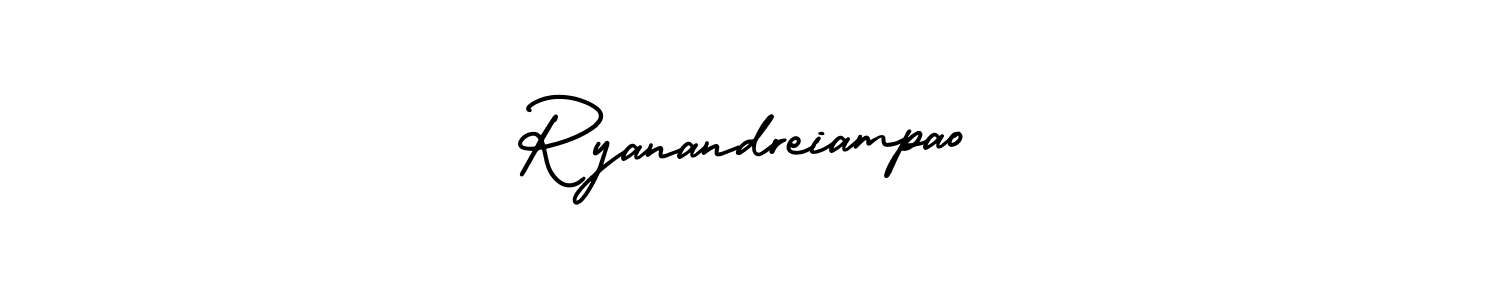 The best way (AmerikaSignatureDemo-Regular) to make a short signature is to pick only two or three words in your name. The name Ryanandreiampao include a total of six letters. For converting this name. Ryanandreiampao signature style 3 images and pictures png