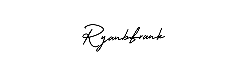 This is the best signature style for the Ryanbfrank name. Also you like these signature font (AmerikaSignatureDemo-Regular). Mix name signature. Ryanbfrank signature style 3 images and pictures png