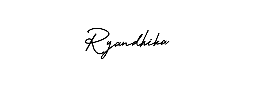 Design your own signature with our free online signature maker. With this signature software, you can create a handwritten (AmerikaSignatureDemo-Regular) signature for name Ryandhika. Ryandhika signature style 3 images and pictures png