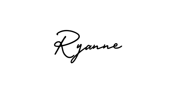 This is the best signature style for the Ryanne name. Also you like these signature font (AmerikaSignatureDemo-Regular). Mix name signature. Ryanne signature style 3 images and pictures png