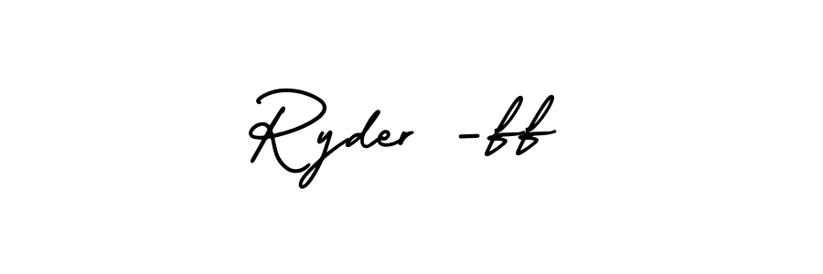 Design your own signature with our free online signature maker. With this signature software, you can create a handwritten (AmerikaSignatureDemo-Regular) signature for name Ryder -ff. Ryder -ff signature style 3 images and pictures png