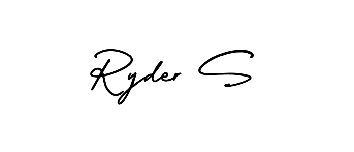 Design your own signature with our free online signature maker. With this signature software, you can create a handwritten (AmerikaSignatureDemo-Regular) signature for name Ryder S. Ryder S signature style 3 images and pictures png